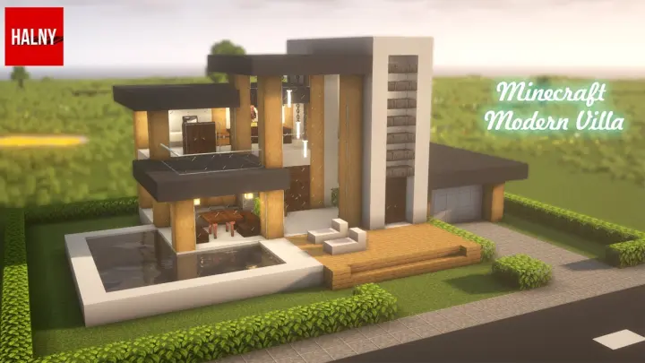 Minecraft modern villa - Tutorial