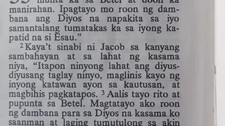 Pang Araw Araw na Talata.                           Genesis 35:1-4