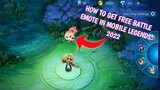 How to get free Battle emotes in mobile legends 2022 | #Shorts