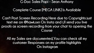 G-Doc Sales Papi Course Sean Anthony download