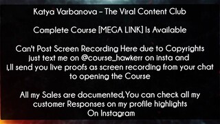 Katya Varbanova Course The Viral Content Club Download