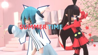 【凹凸MMD】独属女孩子夏天的酸涩爱恋——凯柠凯的《summertime》