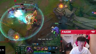 Chủ tịch Faker cầm Alistar hỗ trợ nhưng lại "ks" hết mạng của đồng đội