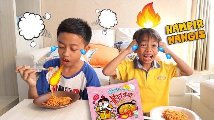 ANAK KECIL MAKAN PEDAS | SAMYANG CARBONARA CHALLENGE | Part 2