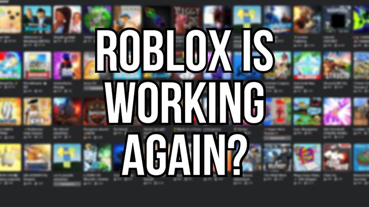 Roblox Is Working Again?