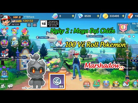 Mega Đại Chiến Ngày 2 - X100 Vé Quay Roll Pokemon Ssr - Code Mega Đại Chiến  - Bilibili