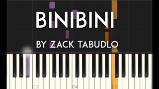 Binibini by Zack Tabudlo synthesia piano tutorial with free sheet music