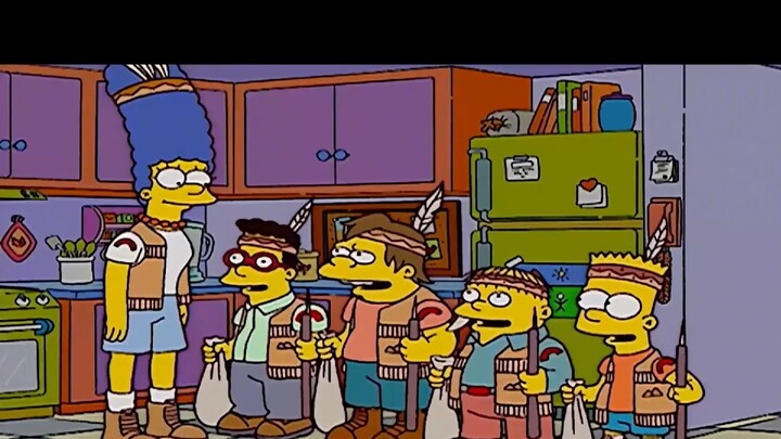 In "The Simpsons", Maggie accidentally starts a Boy Scout war in order to prevent her children from 