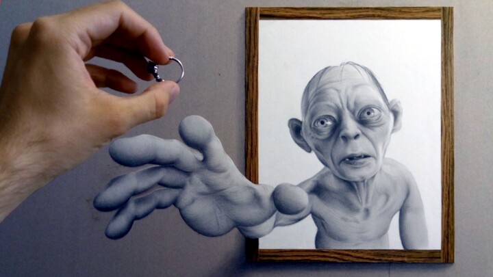 3D Drawing: Give Me the Ring! (Gollum)
