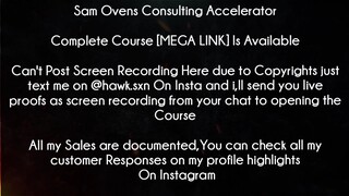 Sam Ovens Consulting Accelerator Course download