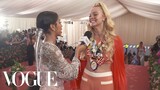 Elle Fanning on Her Malibu Barbie Met Gala Look | Met Gala 2019 With Liza Koshy | Vogue