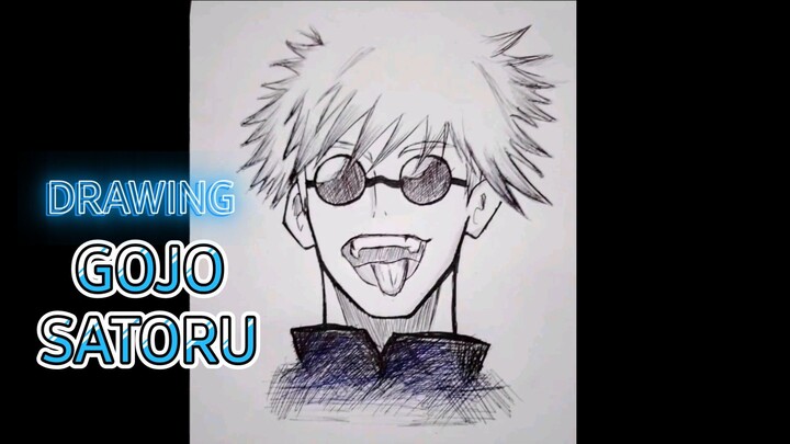 wujud aseli sbelum jadi kiko [ Drawing Gojo satoru from JJK ]