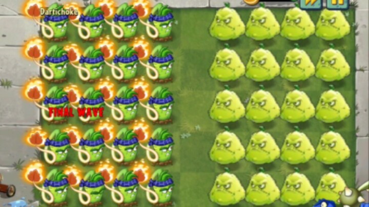 各种20只植物大招 VS 20只倭瓜【Pvz2】