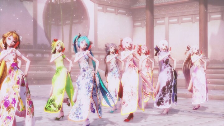 【MMD】ชุด Mang Zhong Xunyin Hatsune Weak Yin Cheongsam