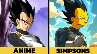 Dragon Ball Characters in The Simpsons Universe