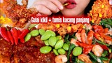 ASMR KIKIL GULAI PEDAS PETE TUMIS KACANG PANJANG UDANG BAKWAN JAGUNG | ASMR MUKBANG INDONESIA