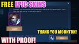 FREE PERMANENT EPIC SKIN EVENT WITH PROOF! MOBILE LEGENDS