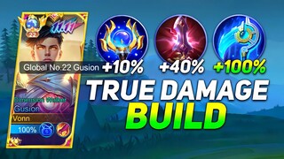 GUSION TRUE DAMAGE BUILD IS TOTALLY OP!! ( gusion best build 2023 )