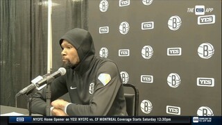 Kevin Durant on tonight against the Sixers: "It felt like a regular game … We were locked in."