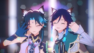 [Genshin Impact MMD/Cat Xiao & Cat Wendy] WADADA [Rendering Practice]