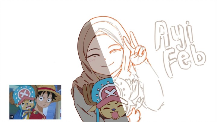 Ayifeb dan Chopper!! Gegambaran digital on-progress (Part 1)