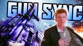 NEVER GONNA GIVE YOU UP | GUN SYNC