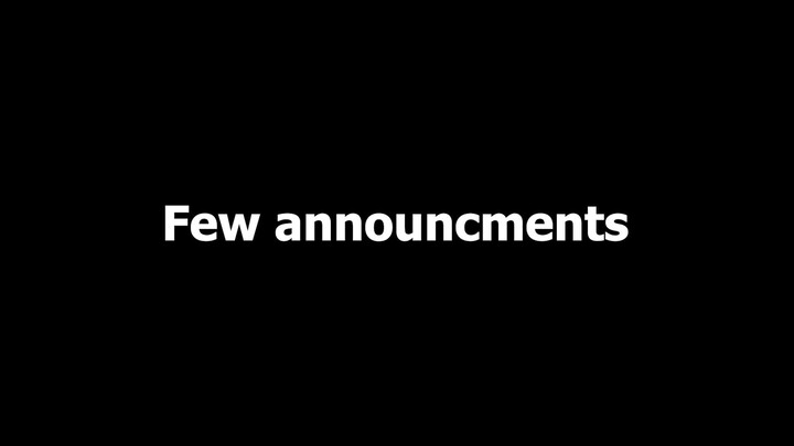 Announcement