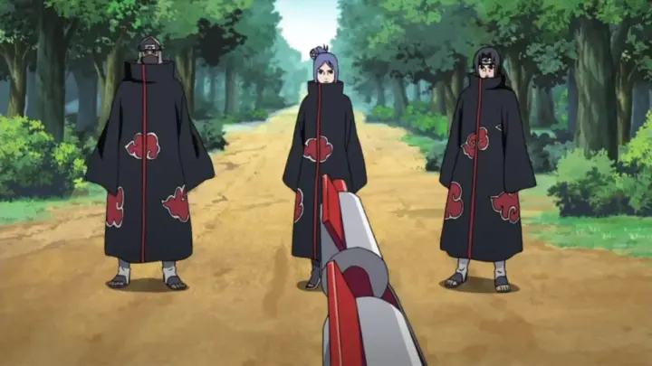 Itachi, Yakuza and Konan invited Hidan to join Akatsuki, Orochimaru revived the Kazekage vs Sasori