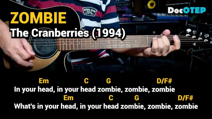 Zombie - The Cranberries (Easy Guitar Chords Tutorial with Lyrics)