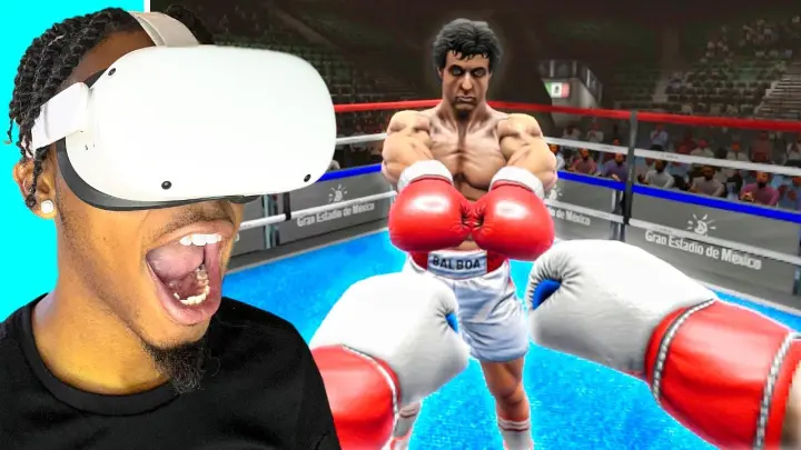 FIGHTING ROCKY BALBOA IN A VIRTUAL REALITY BOXING GAME!!! (CRAZY)