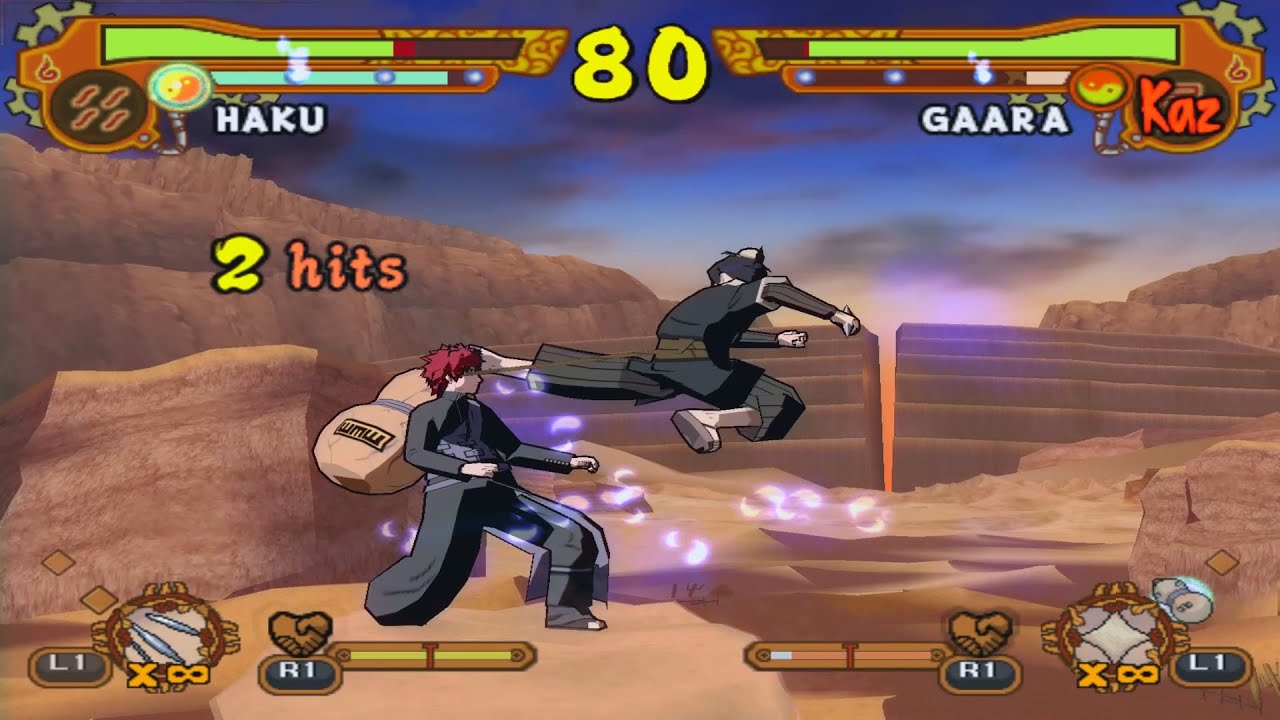 Naruto Shippuden: Ultimate Ninja 5 - TS Lee vs TS Gaara Tournament 1 [PS2]  