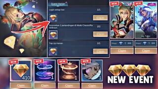 NEW EVENT PROMO DIAMONDS 2023! CLAIM YOUR FREE EPIC SKIN AND EPIC RECALLS! LEGIT! | MOBILE LEGENDS