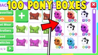 Opening 100 *NEW* PONY BOX in Adopt Me!