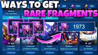 NEW WAYS! GET RARE FRAGMENTS | FREE RARE FRAGMENTS MOBILE LEGENDS 2021 - NEW EVENT MLBB