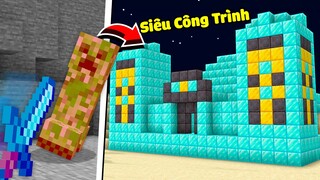 Minecraft nhưng Đánh Quái Vật = Siêu Công Trình