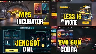 FREE FIRE!! BOCORAN EVO GUN MP40 RILIS LAGI, EVENT LESS IS MORE DIAMOND DISKON, TOP UP BONUS