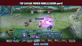 KEREN GILA❗❗❓ TOP SAVAGE MOMEN MOBILE LEGEND 🔥