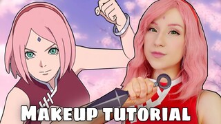 SAKURA UCHIHA COSPLAY MAKEUP WITH Circle LENSES💖BORUTO