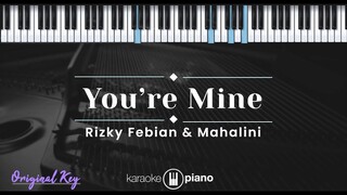 You're Mine - Rizky Febian & Mahalini (KARAOKE PIANO - ORIGINAL KEY)