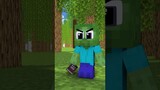 What the - BABY ZOMBIE THE ADVENTURER ANIMATION - Monster School Minecraft Animation #shorts #viral