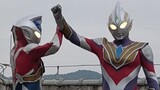 Transformed into Ultraman Dekai and Triga with his girlfriend