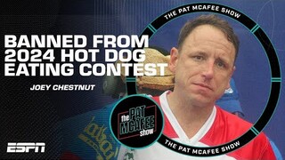 Reacting to Joey Chestnut being banned from 2024 Nathan’s hot dog eating contest | Pat McAfee Show