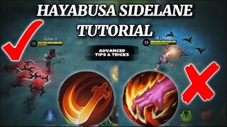 BASIC HAYABUSA SIDELANE TUTORIAL (VOICE ON) 2021 | New Meta? Advanced Tips & Tricks MLBB