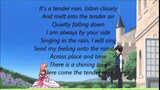 Soredemo Sekai wa Utsukushii-Tender Rain [full version] in English Lyrics