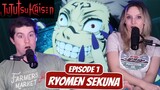 YUJI ATE WHAT?! | Jujutsu Kaisen Couple Reaction | Ep 1, "Ryomen Sekuna"