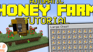 กวดวิชาฟาร์มน้ำผึ้งอัตโนมัติ! Minecraft Bedrock และ Java กะทัดรัด