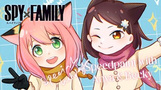 [Speedpaint] Special Holiday! Anya & Becky🌸 | SPYxFamily