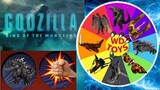 GODZILLA KING OF THE MONSTERS! Slime Spinning Wheel Game Godzilla Toys Jurassic World WD Toys