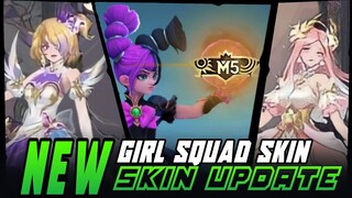 NEW GIRLS SQUAD SKIN - M5 SKIN UPDATE - NEW BATTLE EFFECTS | Mobile Legends: Bang Bang #whatsnext