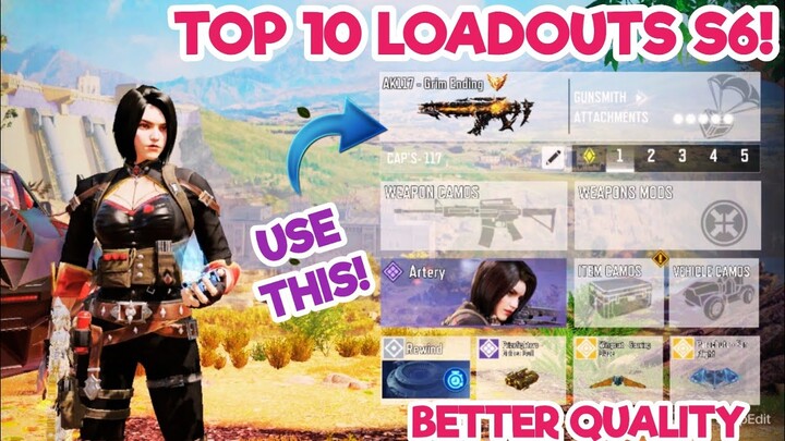 TOP 10 LOADOUTS in "SEASON 6" of Cod Mobile! | codm br best gunsmith | codm br best guns | codm br